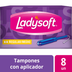Tampones Ladysoft Regular con Aplicador 8 UND