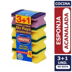 Esponja Virutex Acanalada Paq. 3und.