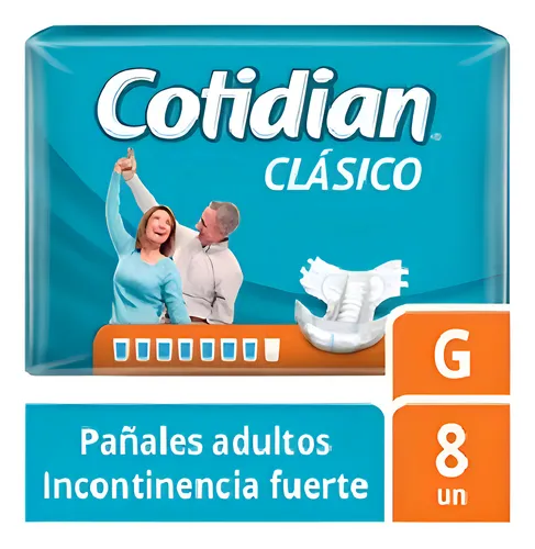 Panal Adulto Cotidian Clasico Talla G - Paq 8 Uni,