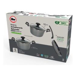 Bateria Cocina Ilko 7 Piezas Negro