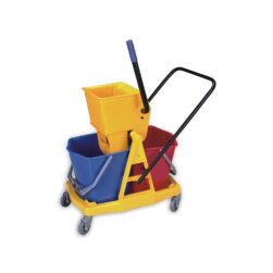 Carro Estrujador Aseo Amarillo Doble 46 Lts Luster Amarillo