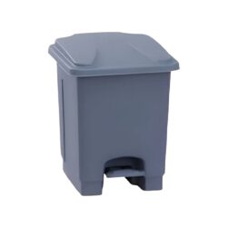 Basurero Luster 15 Lts Gris Con Pedal Y Tapa | Plástico Resi Gris Oscuro