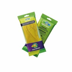 Alternative view of Guante de látex Talla M NEOCLEAN Amarillo