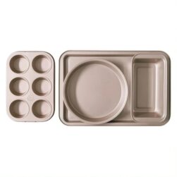 Set De 4 Moldes Ilko Antiadherentes Silver Gold Gold