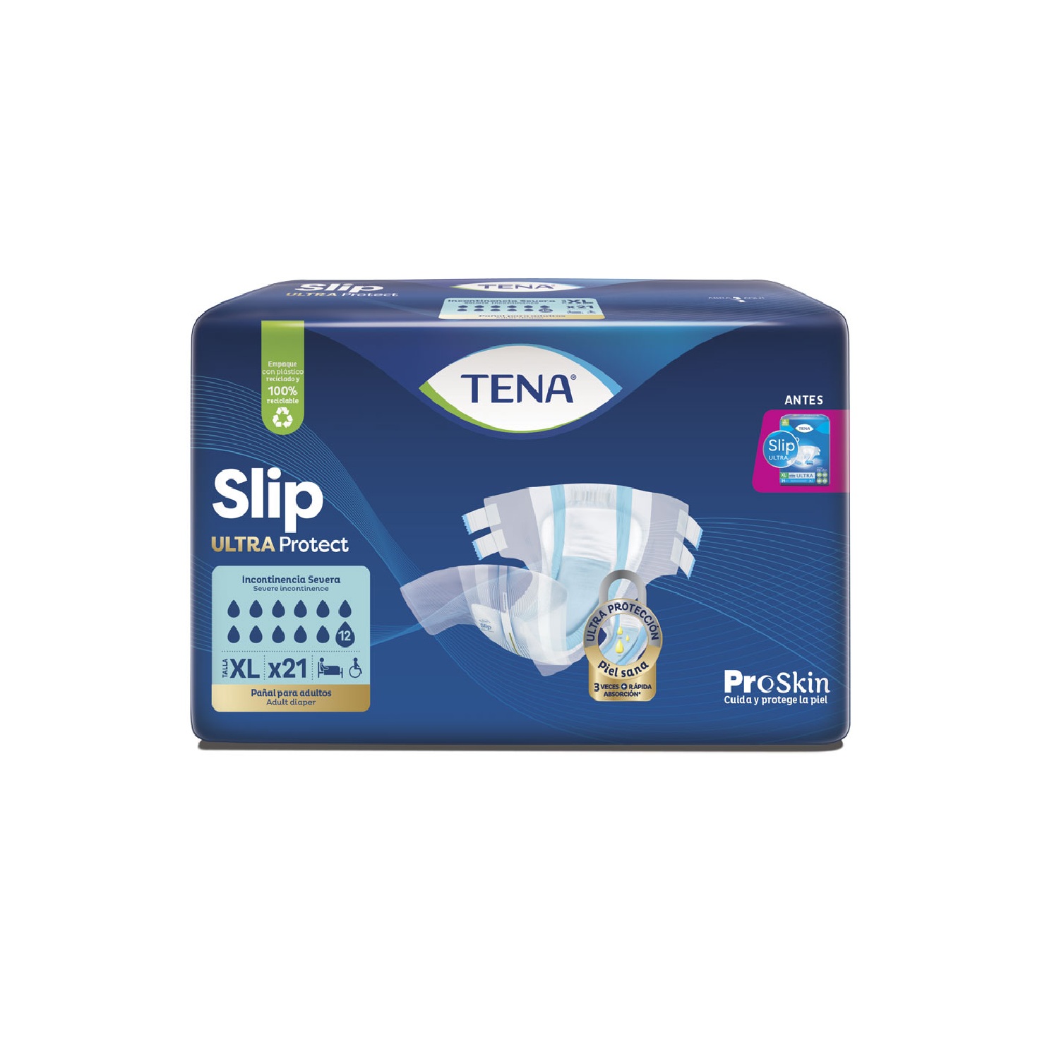 Pañal Adulto Tena Slip Premium Talla L Paq 21Und