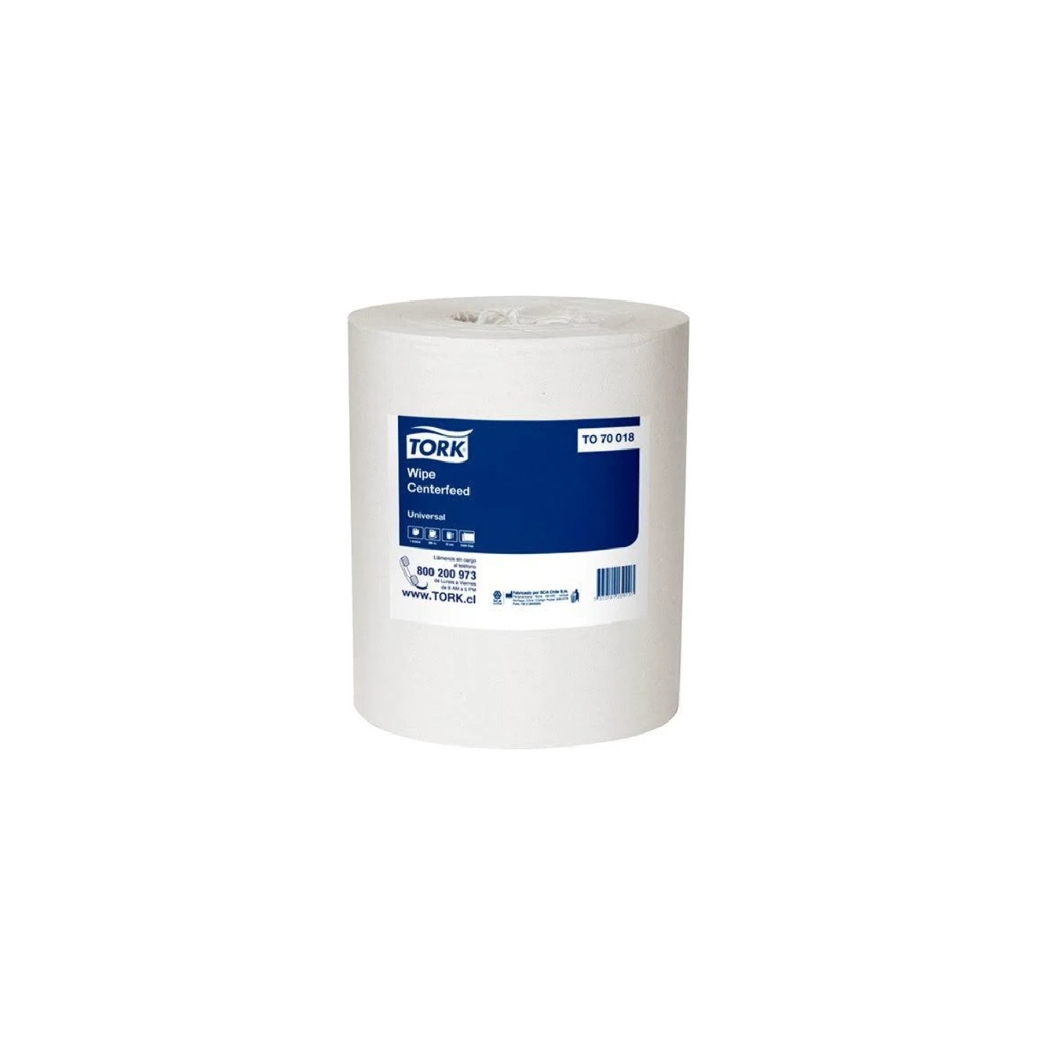 Toalla Papel Tork Wipe Hoja Simple Rollo 6 rolos x 300Mts Modelo TO70018