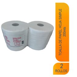 Toalla Papel Mundo Papeles H/S 200 Mts Paq 2 Unid