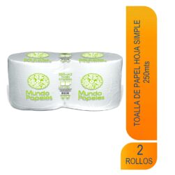 Toalla Papel Mundo Papeles H/S 250 Mts Paq 2 Unid