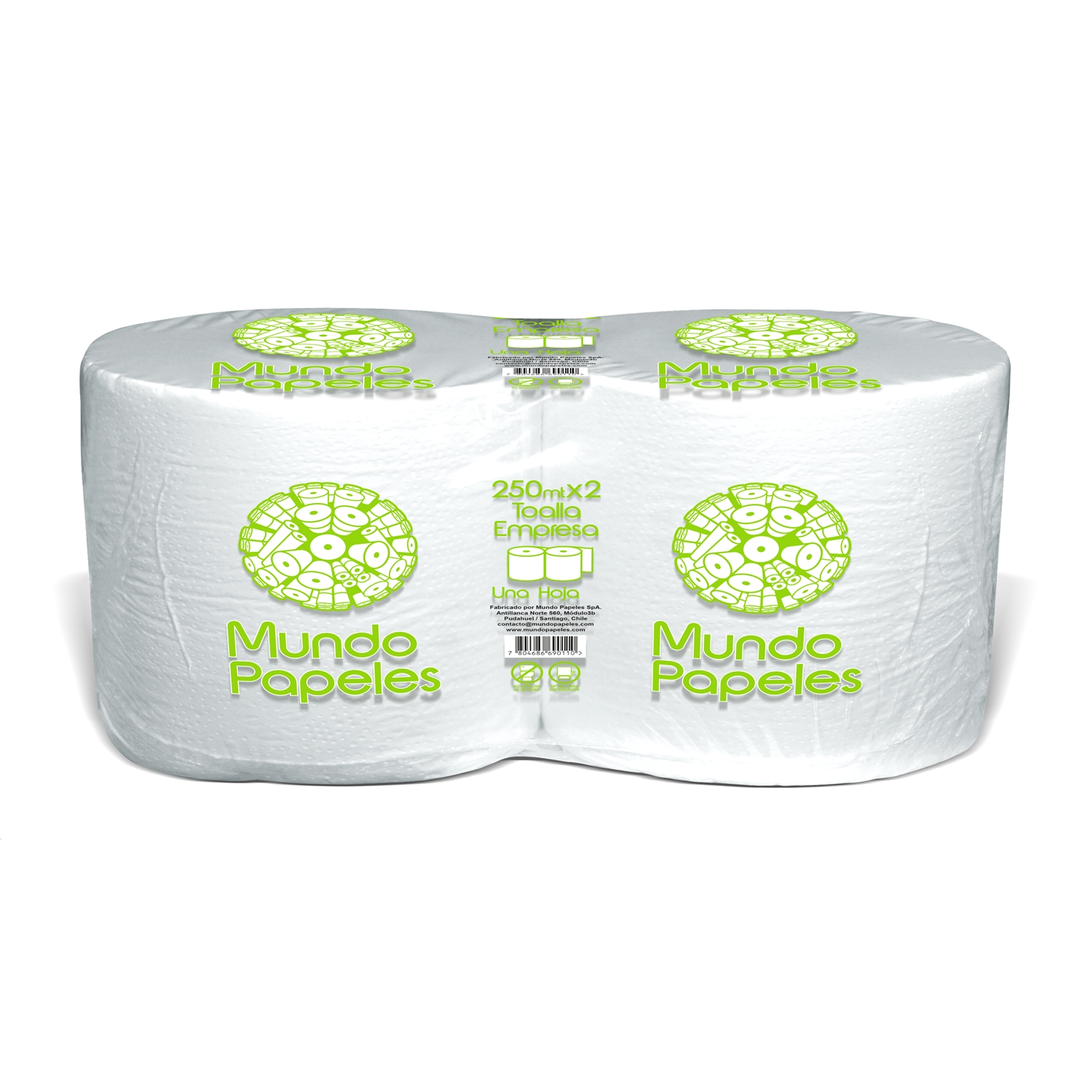 Toalla Papel Mundo Papeles H/S 250 Mts Paq 2 Unid - Imagen 2