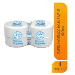 Papel Higienico Mundo Papeles H/S 500M 4 Rollos
