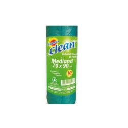 Clean Bolsa Basura Mediana 70 X 90 Cm X 10 Und