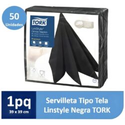 Servilleta Mesa Tork Linstyle Premium Hoja Simple 50U Color Negro Modelo SE70034