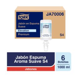 Pack x6 - Jabón Espuma Suave Tork 1 Lt Modelo JA70006 - 1 Caja