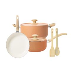 Bateria Cocina Ilko 7 Piezas Apricot Ceramic