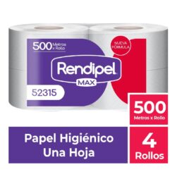 Papel Higienico Rendipel Max H/S 500M Paq 4 und