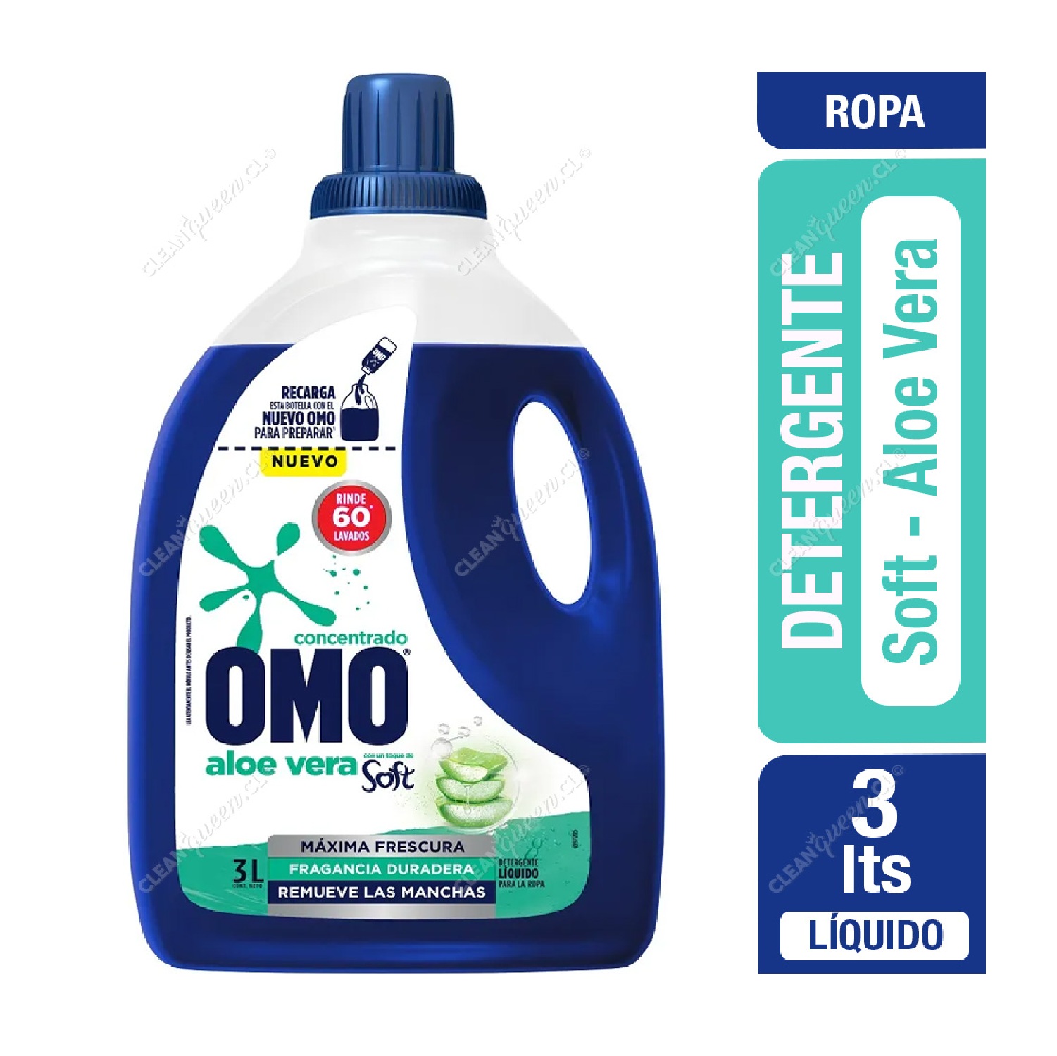 Detergente Liquido Aloe Vera Soft 3l Omo