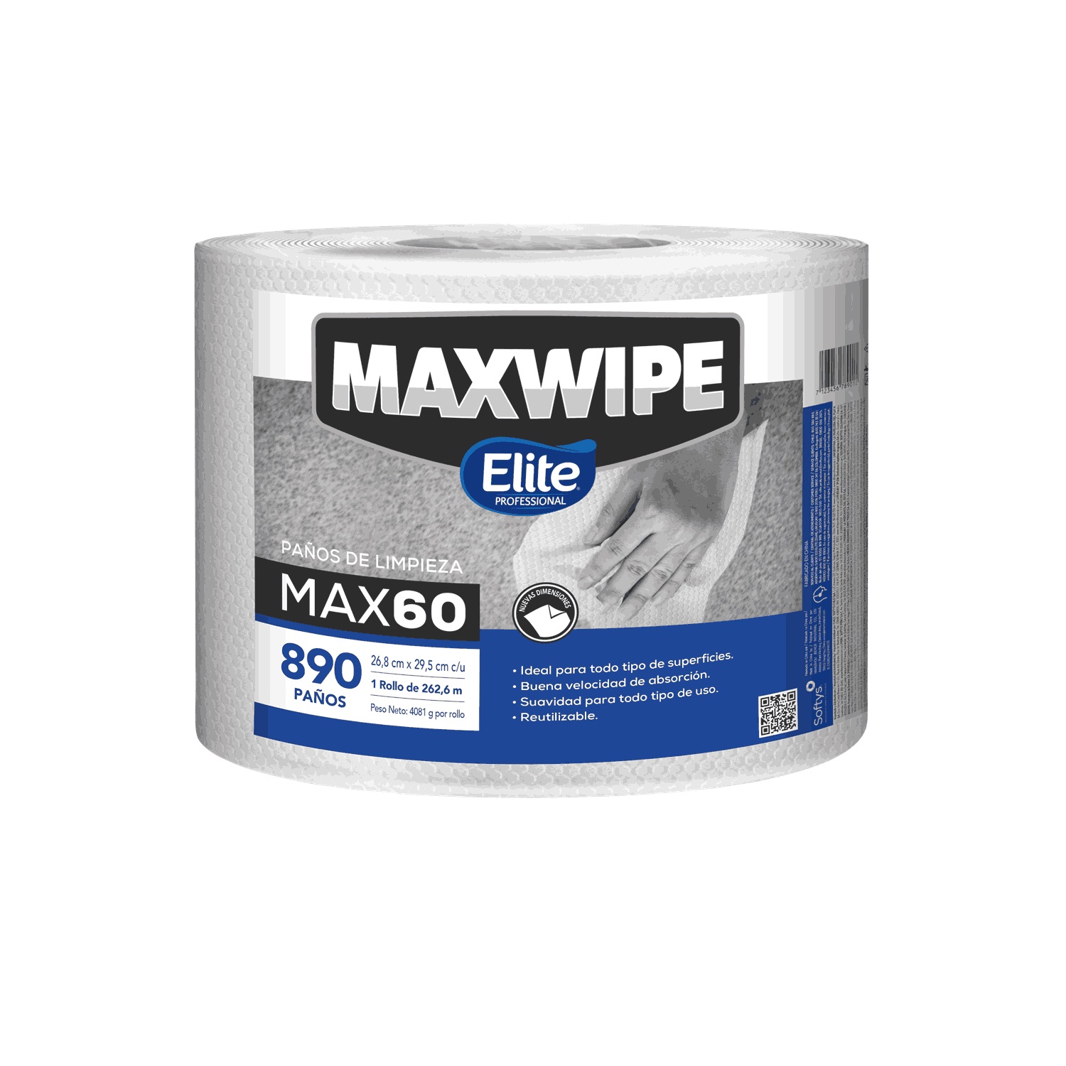 Paño De Limpieza Reutilizable Maxwipe Max60 890 Hojas