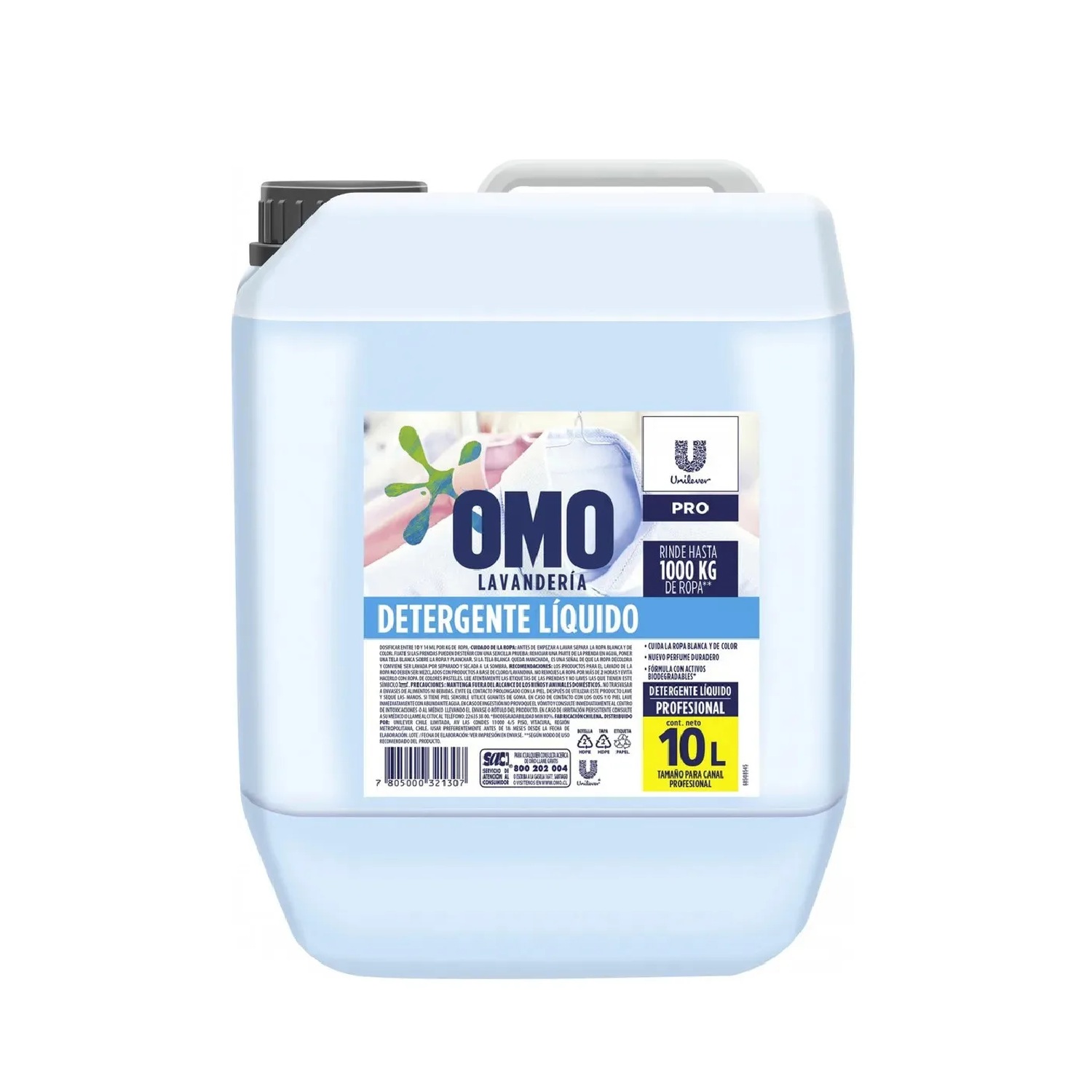 Detergente Líquido Omo Lavado Profesional 10 L