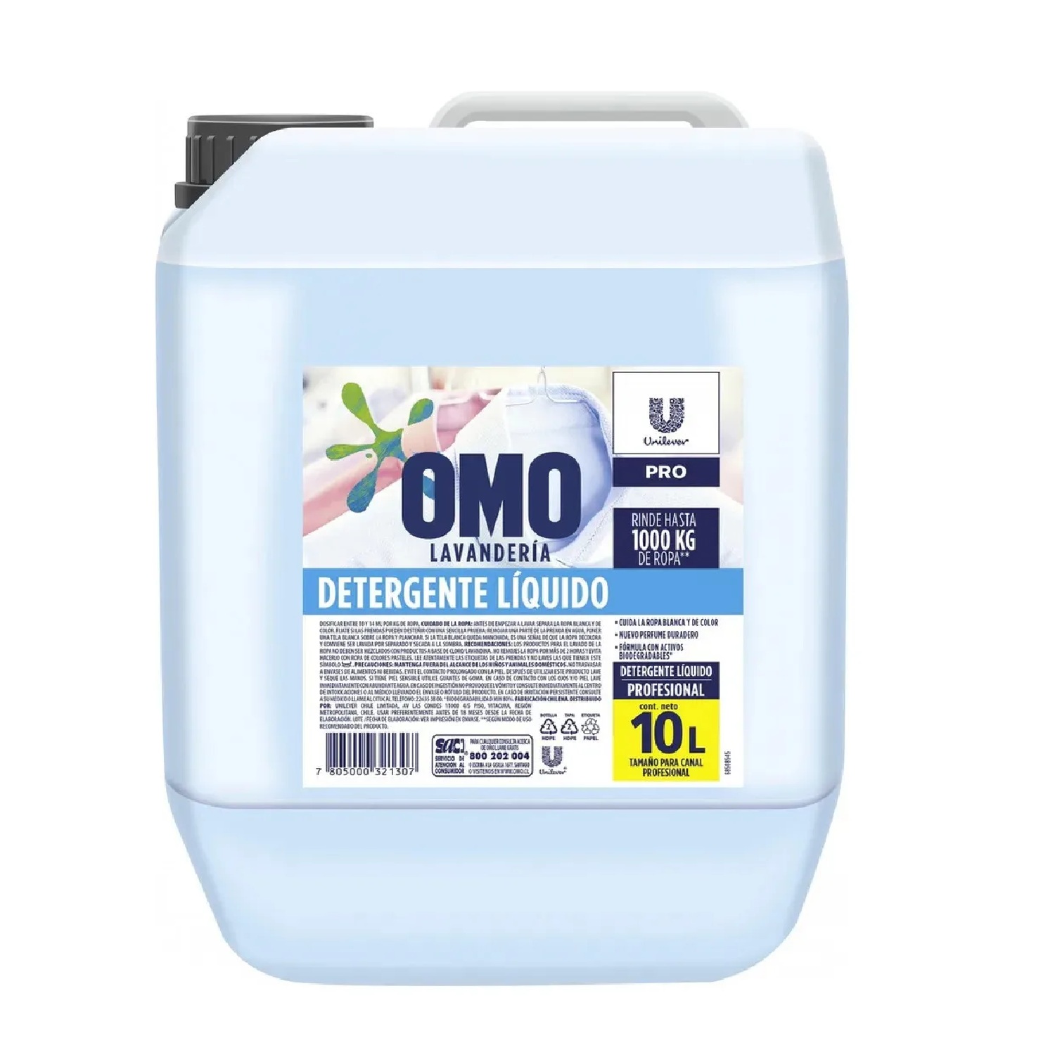 Detergente Líquido Omo Lavado Profesional 10 L - Imagen 2