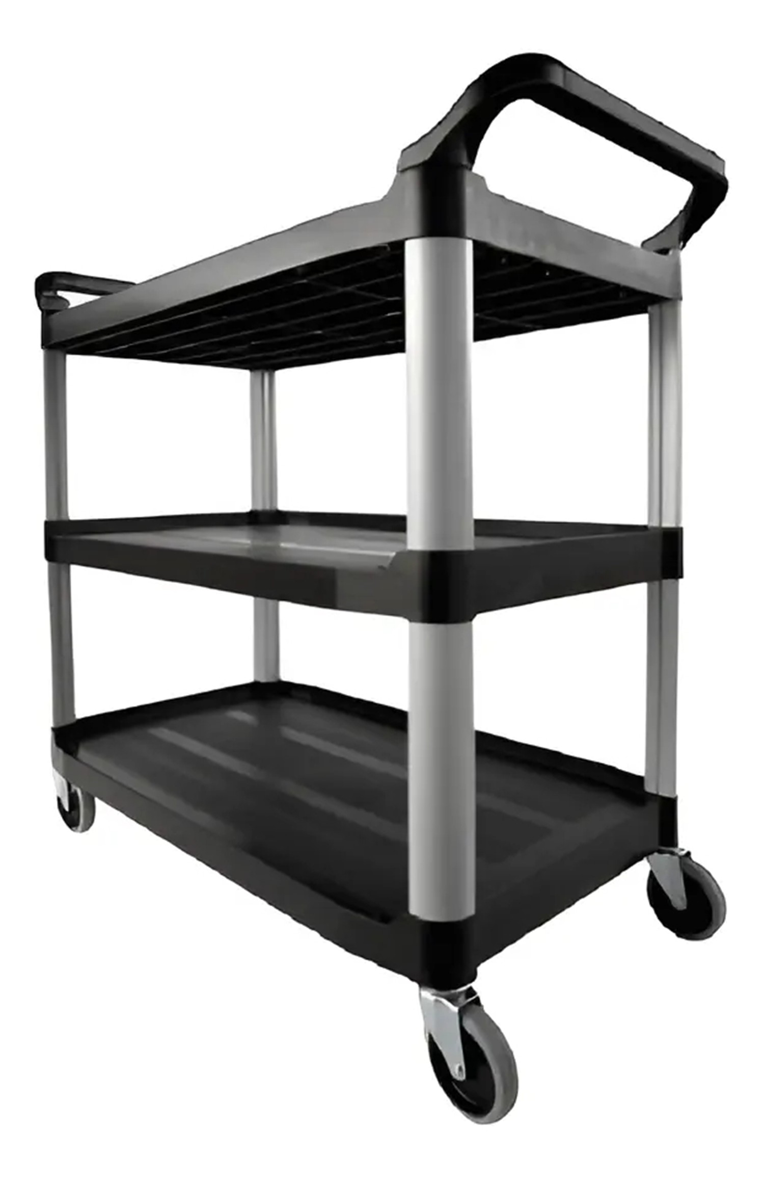 Carro Multiuso Luster Negro 3 Bandejas Plástico Reforzado - Imagen 2
