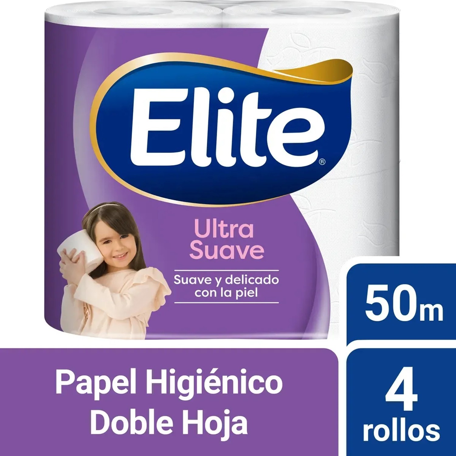 Papel Higiénico Elite Ultra Doble Hoja - 4 Rollod 50 Mts C/u