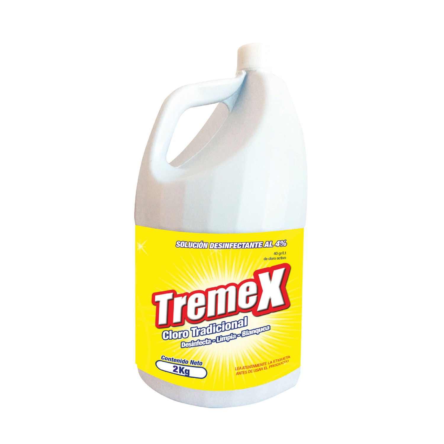 Cloro Concentrado Tradicional Tremex 4 % - 2 Litros - Imagen 2