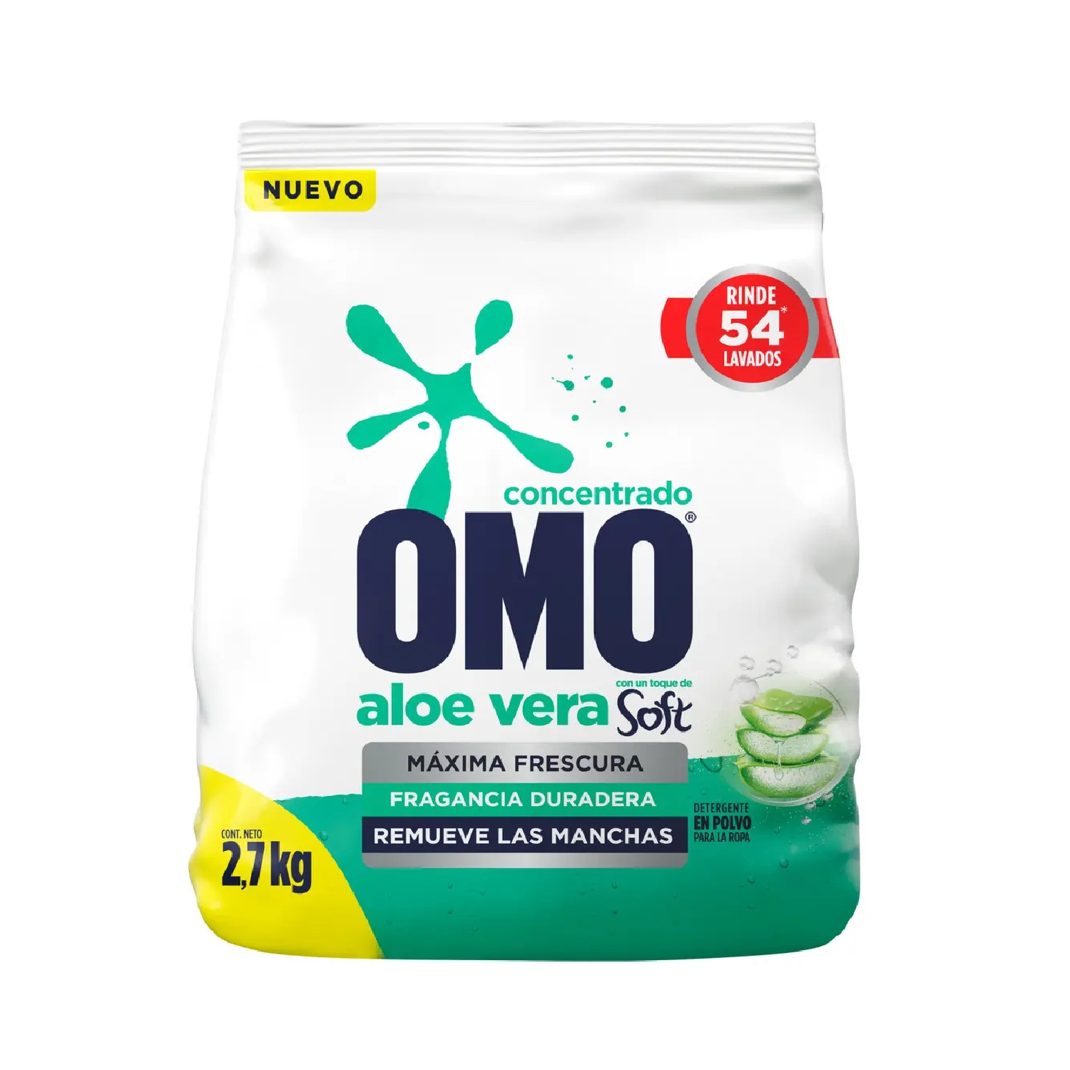 Detergente Omo Matic Con Soft Aloe Vera 2.7kg Limpio Y Suave - Imagen 2