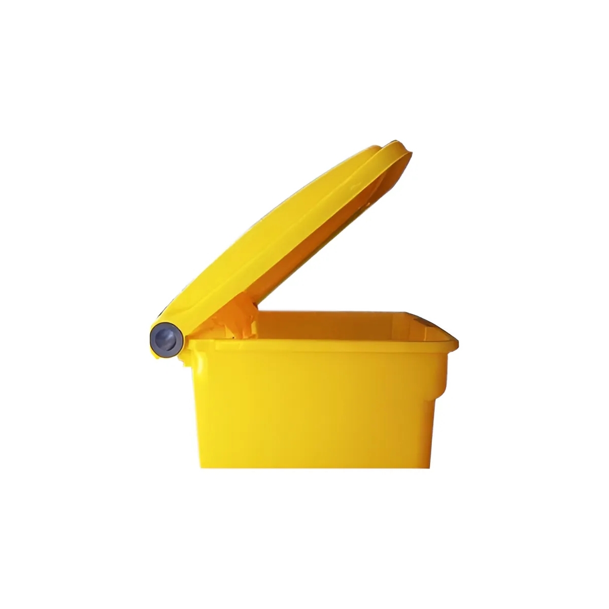 Basurero 50 Lts Amarillo Con Tapa | Plástico Resistente Amarillo - Imagen 2