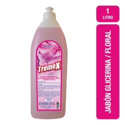 Jabón Líquido Tremex Glicerina Floral 1l Hidratante Y Aromát