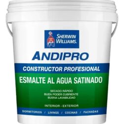 Esmalte Al Agua Sherwin Williams - Tineta 4 Gl Acabado Satinado Color Blanco