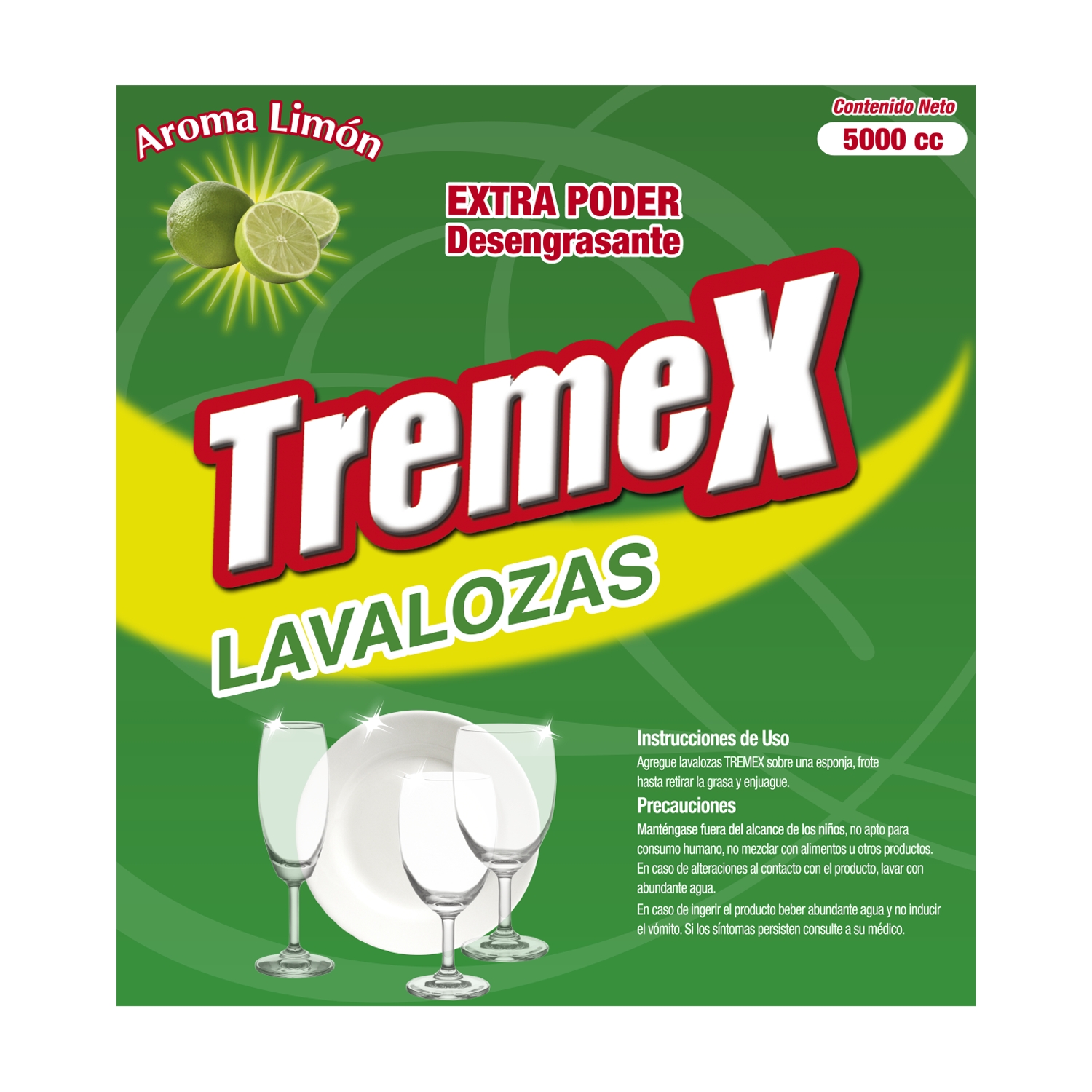 Lavaloza Concentrado Tremex Limón 5 Litros - Imagen 2