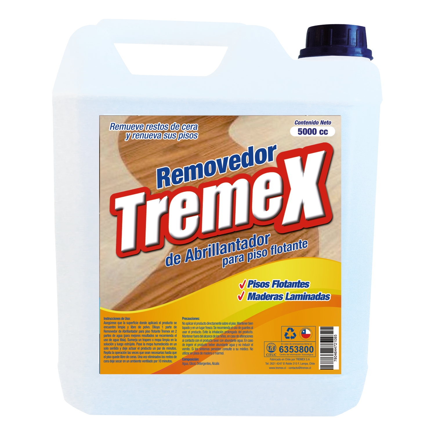 Removedor De Abrillantador Piso Flotante 5 L Tremex