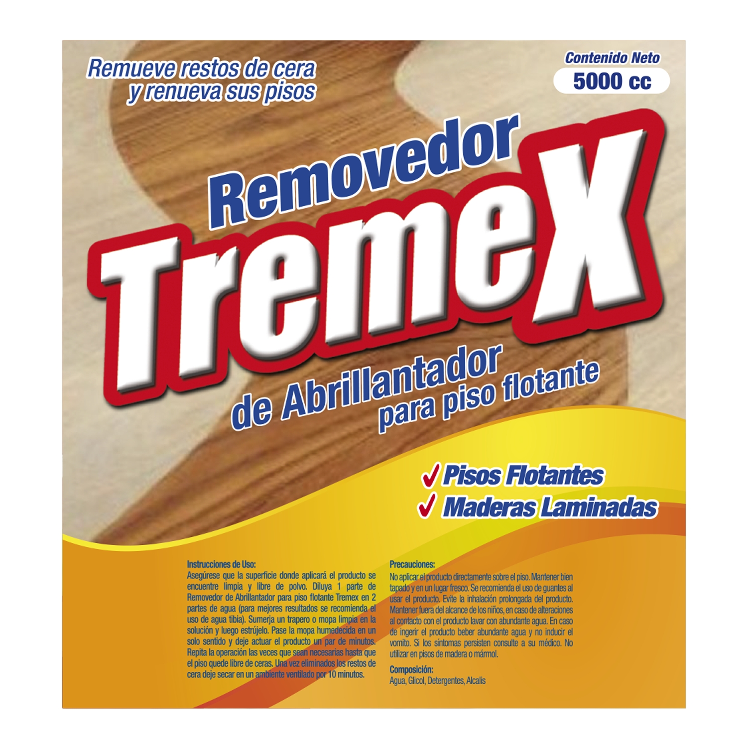 Removedor De Abrillantador Piso Flotante 5 L Tremex - Imagen 2