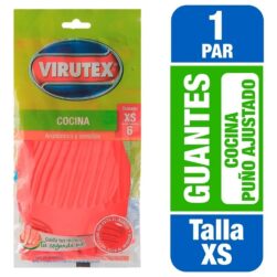 Guantes Cocina Talla Xs Puño Ajustado Virutex Rojo