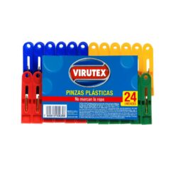 Alternative view of Pinzas Para Ropa De Plástico X24 Virutex