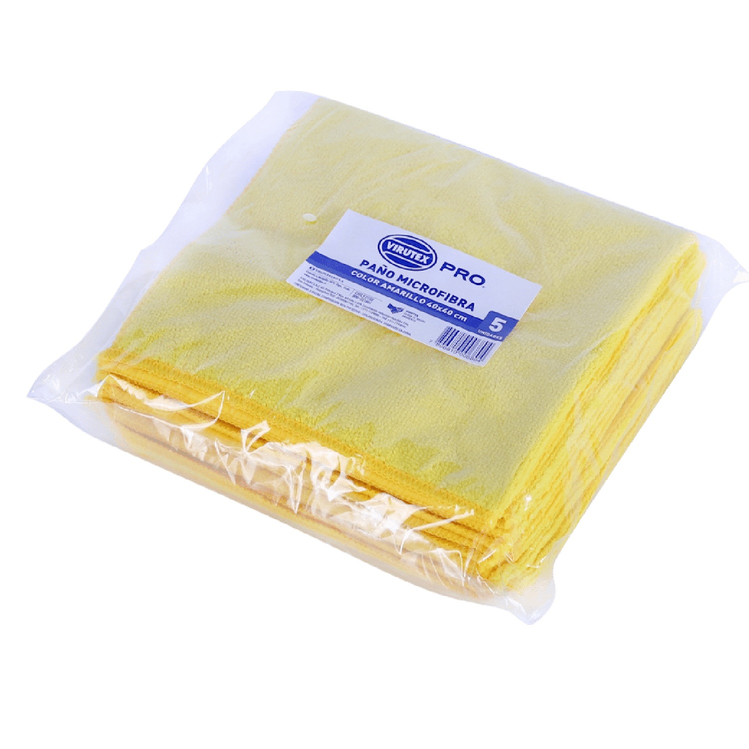 Pano Microfibra Virutex Amarillo - Paq. 5 Uni.