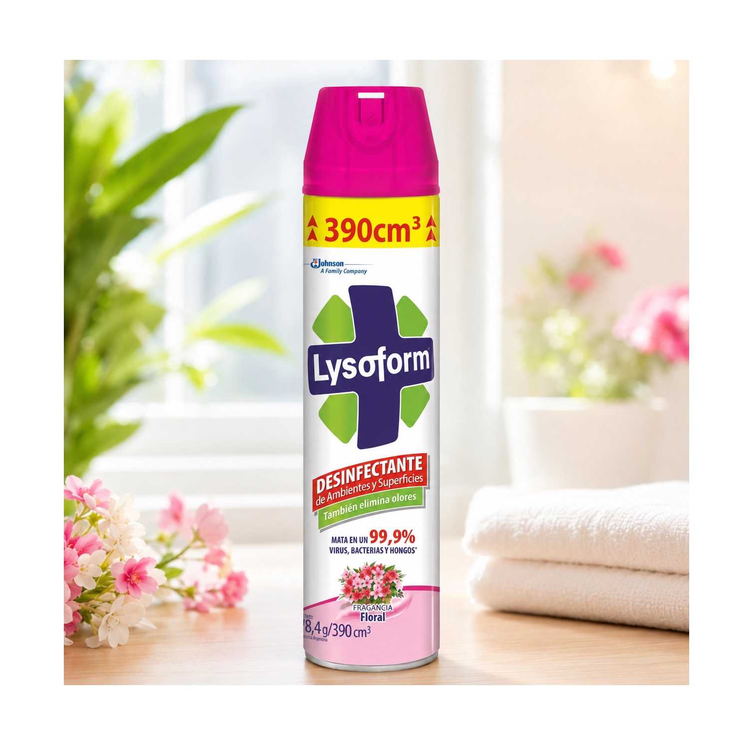 Aerosol Desinfectante Lysoform Floral 360CC - Imagen 2