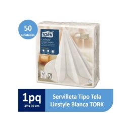 Alternative view of Servilleta Tipo Tela Lynstile Tork Color Blanca 50 Unidades Modelo SE70035