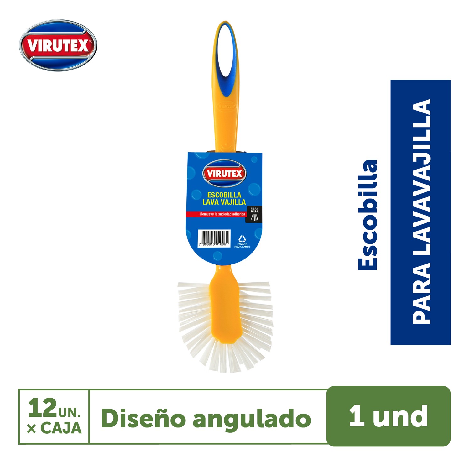 Escobilla Lavavajilla Virutex Amarillo