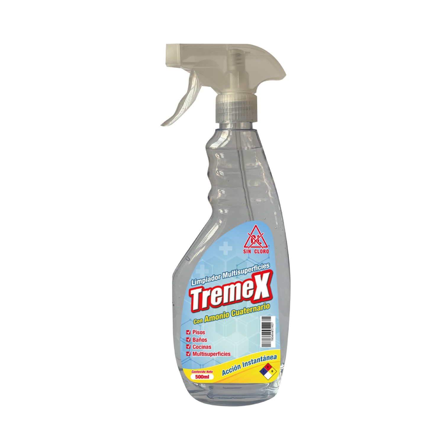 Limpiador Multisuperficies con Amononio Cuaternario Tremex Gatillo 500cc - Imagen 2