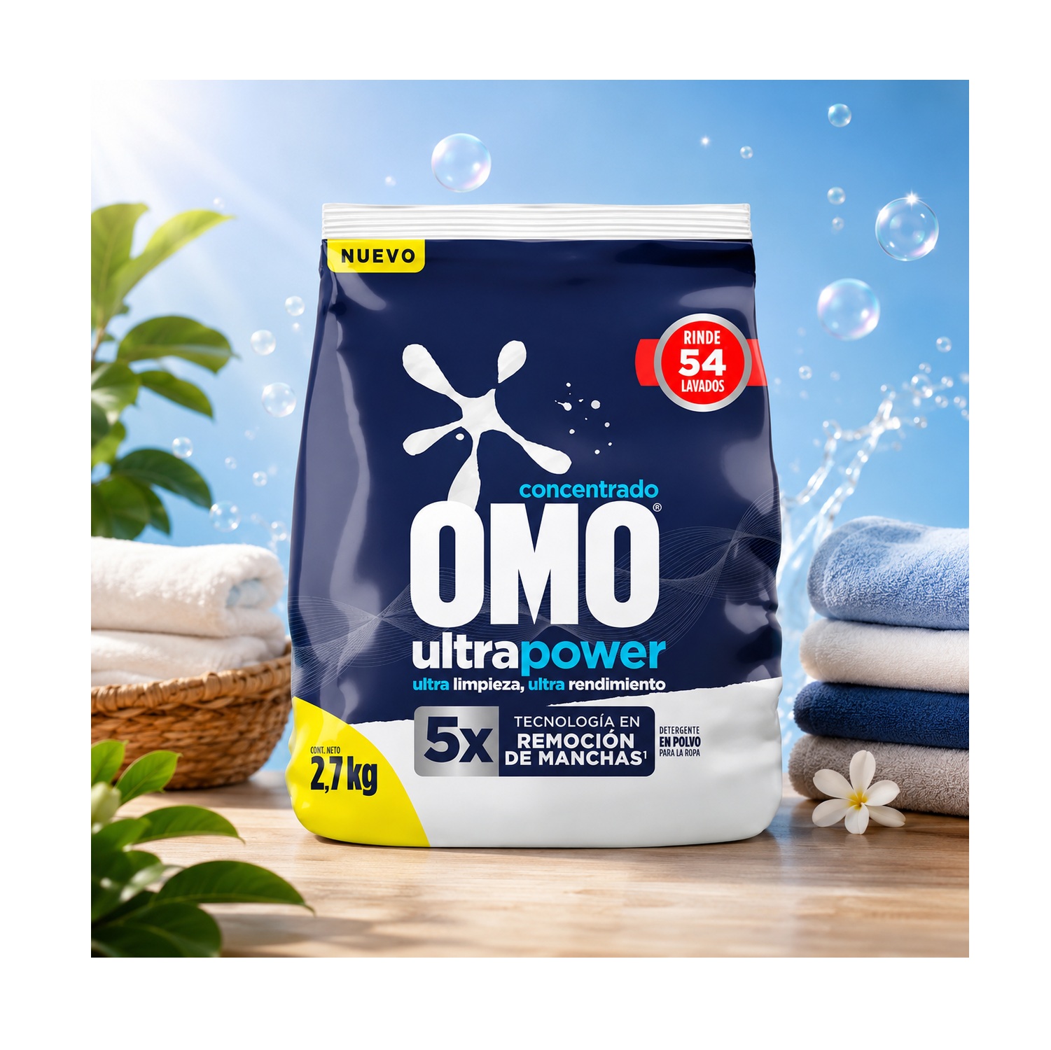 Omo Ultra Power Polvo 2.7kgs - Imagen 2