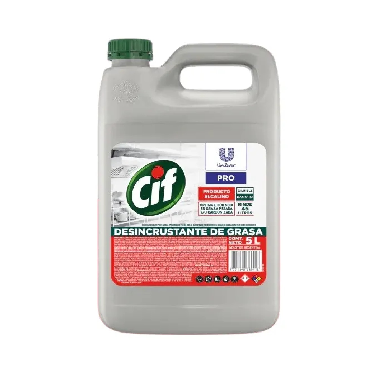 Cif Desincrustante De Grasa 5lt. Grasa Pesada Y Carbonizada