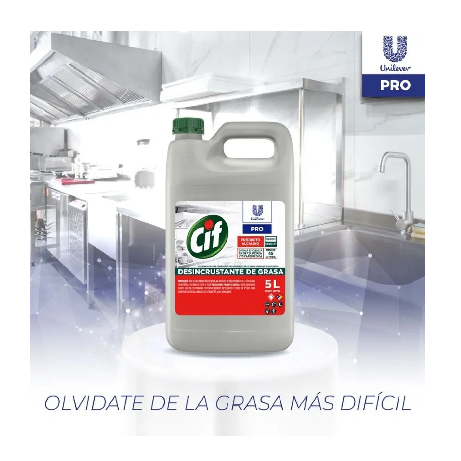 Cif Desincrustante De Grasa 5lt. Grasa Pesada Y Carbonizada - Imagen 2