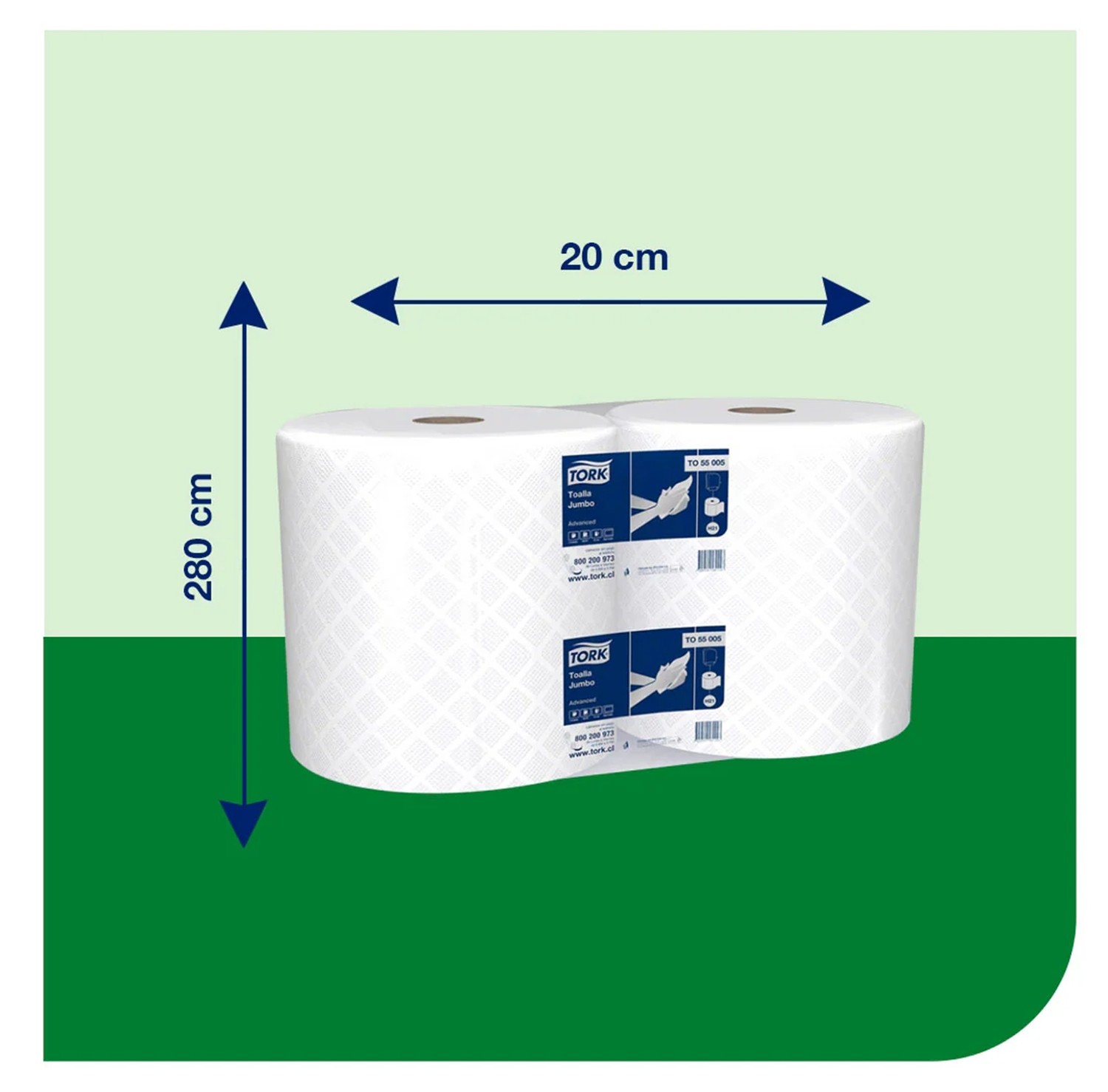 Toalla Papel Tork Advanced 2 Rollos x 280m Modelo TO55005 - Imagen 2