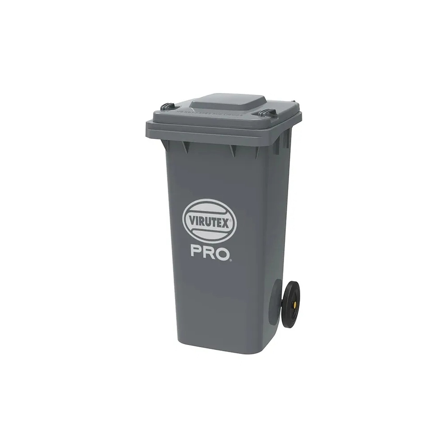 Contenedor Basura 360l Tapa Rebatible Virutex Pro Pead Gris Oscuro