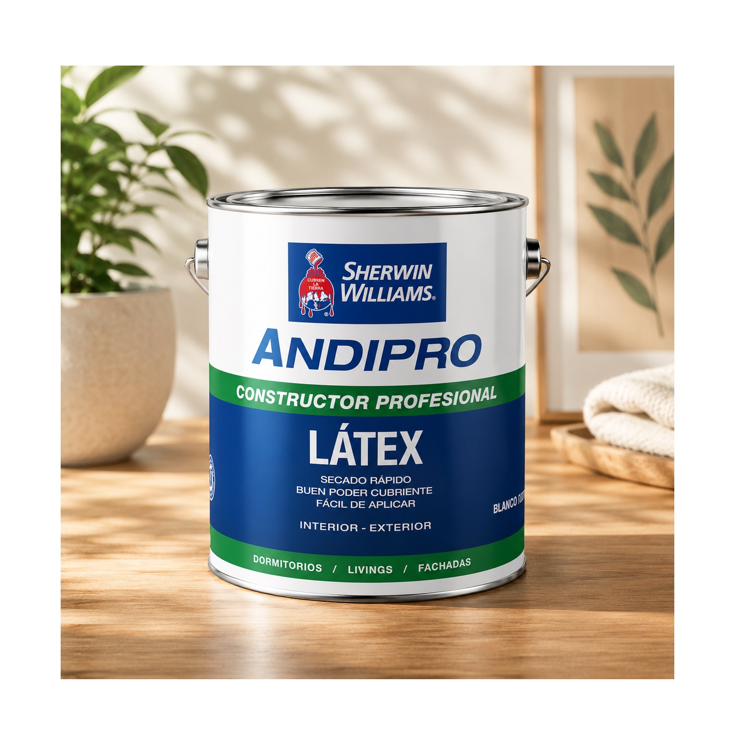Látex Andipro Blanco Sherwin Williams Mate 1 Galon - Imagen 2