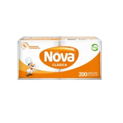 Servilletas Nova Clásica Pack Familiar Cóctel 200 Un Blanco