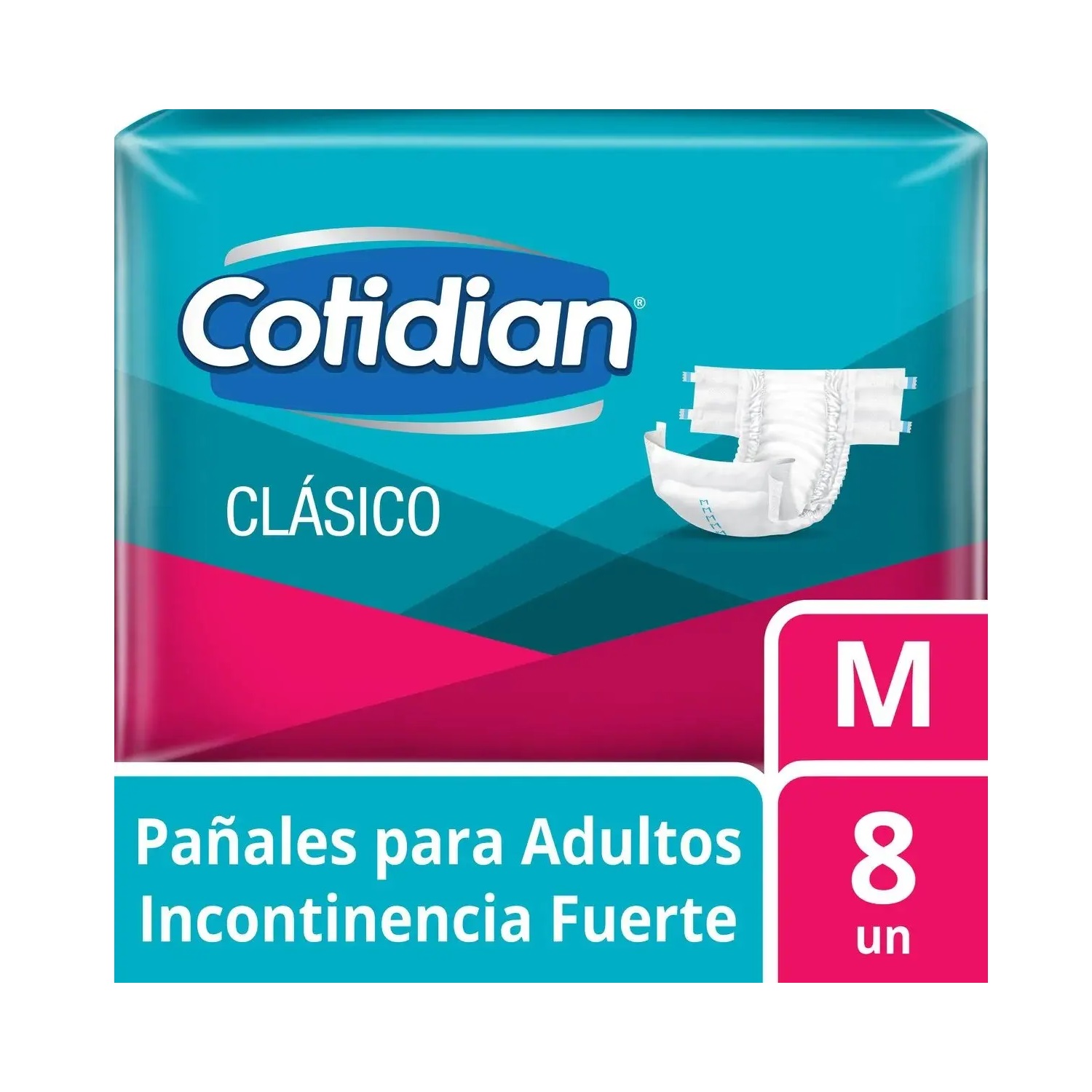Pañales Para Adultos Cotidian Clásico Talle M 8unidades Mediano - Imagen 2