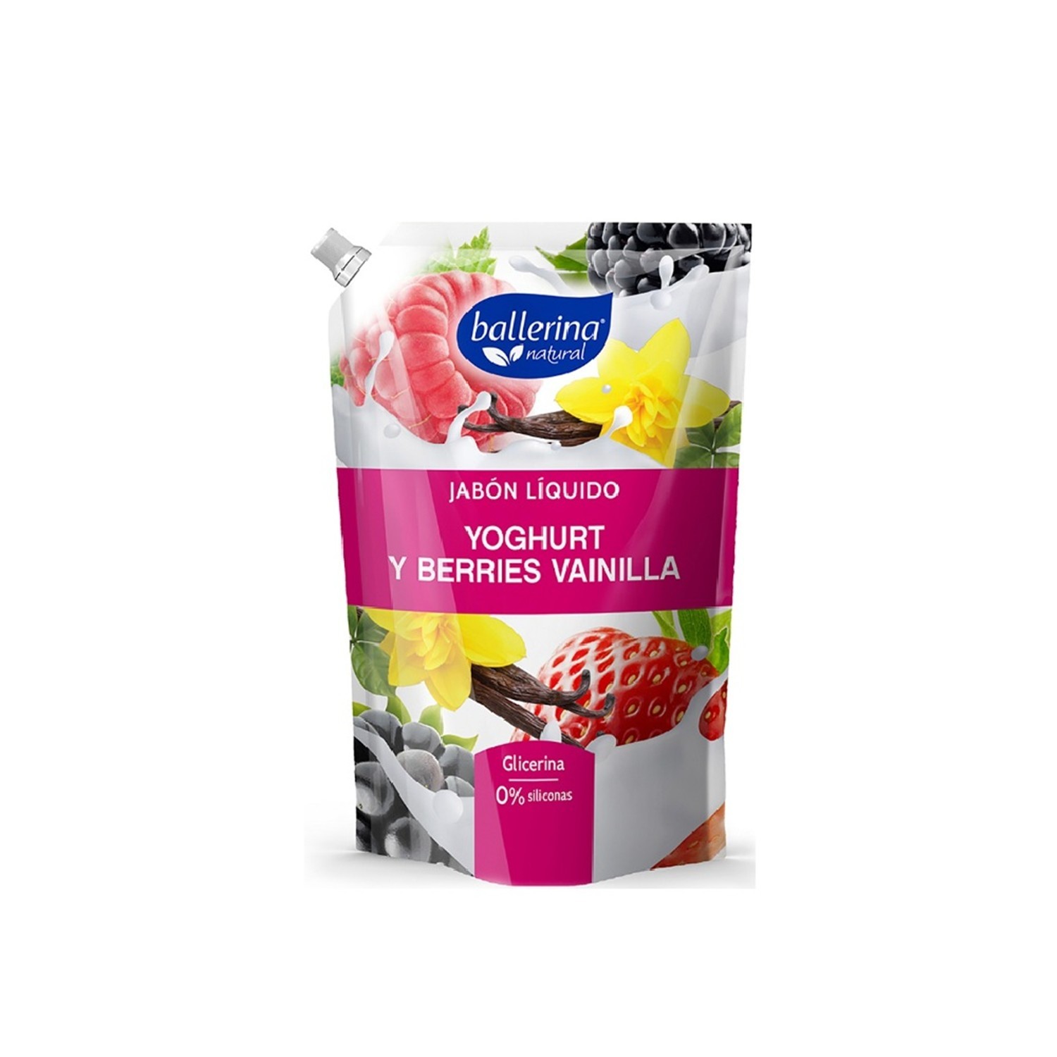 Jabón Líquido Ballerina Yogurt Berries & Vainilla Doypack 750 ml - Imagen 2