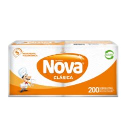 Alternative view of Servilletas Nova Clásica Pack Familiar Cóctel 200 Un Blanco
